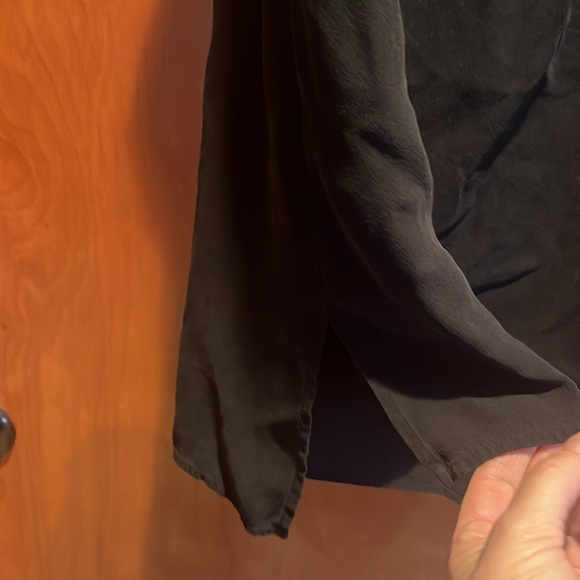 EILEEN FISHER SILK GEORGETTE CREPE BALLET NECK BLOUSE - Picture 4 of 9